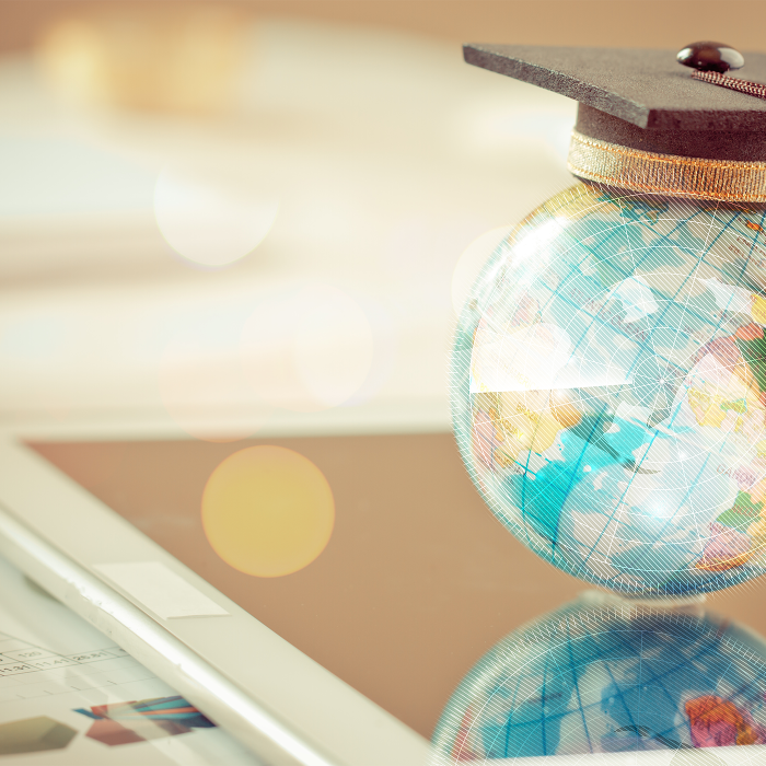 Globe on table