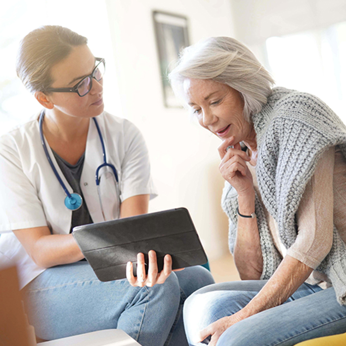 doctor explaining to patient